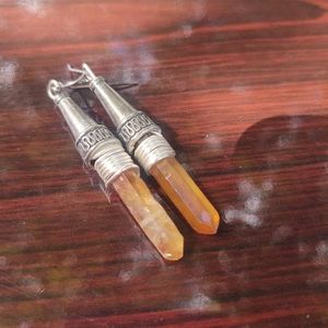Angel Aura Citrine Crystal earrings